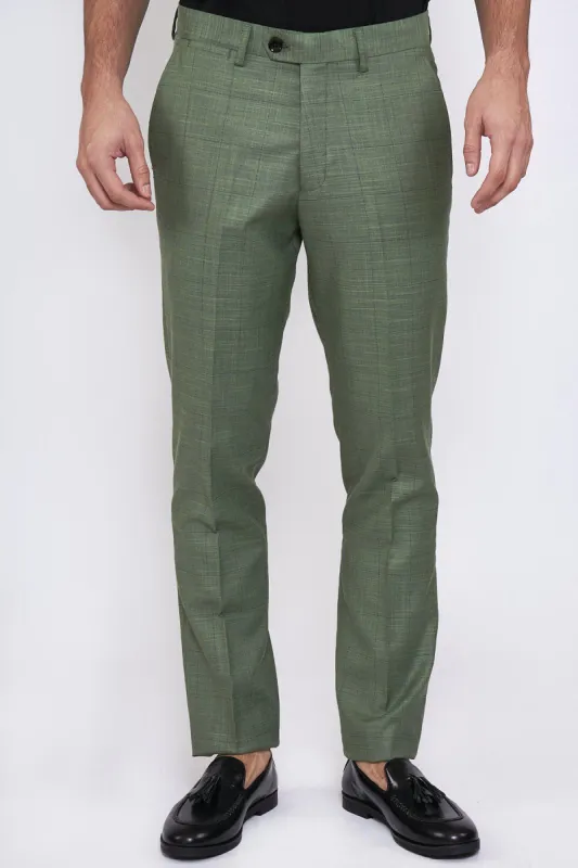 SID - Moss Green Check Trousers sold by Marc Darcy