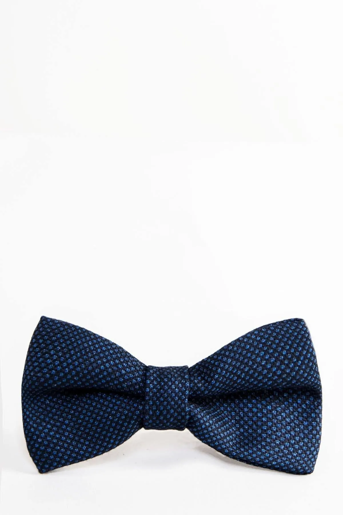 CALLUM - Navy Blue Birdseye Bow Tie sold by Marc Darcy