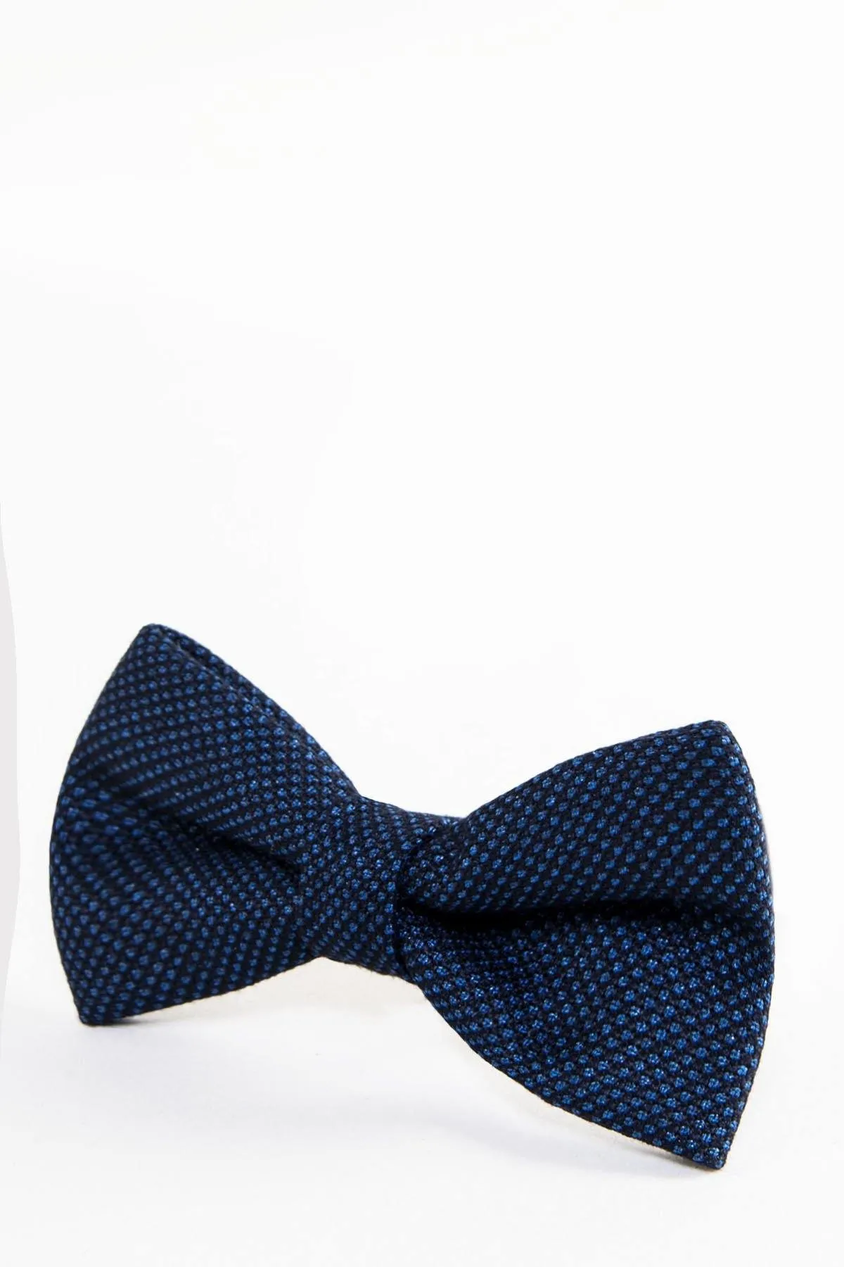 CALLUM - Navy Blue Birdseye Bow Tie sold by Marc Darcy product image thumbnail 2