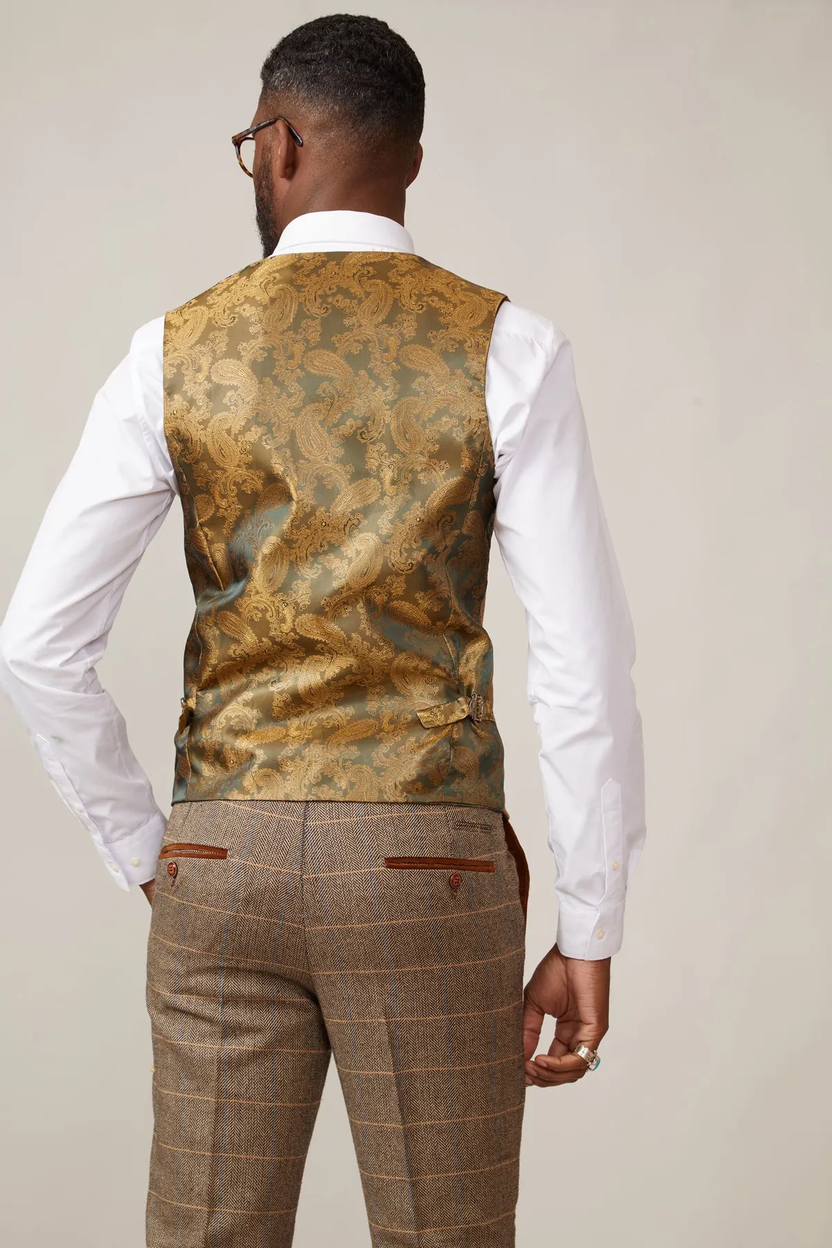 KELVIN - Oak Single Breasted Waistcoat sold by Marc Darcy product image thumbnail 2
