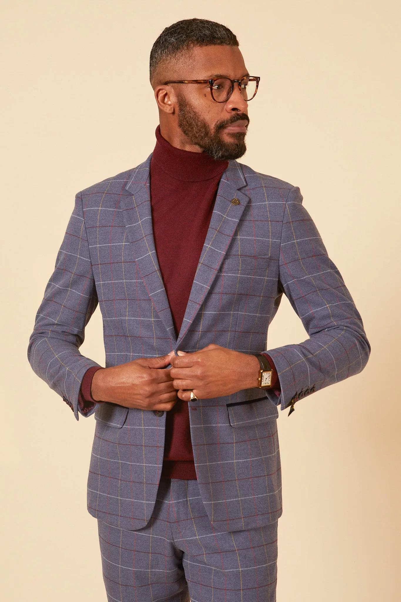 DRAKE - Sky Check Blazer sold by Marc Darcy