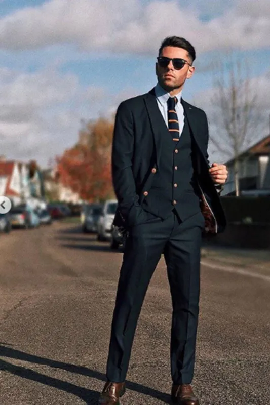 Blogger Style | MAX Navy Suit As Worn By Remus Bujor sold by Marc Darcy