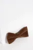 VELVET - Dark Tan Velvet Bow Tie sold by Marc Darcy
