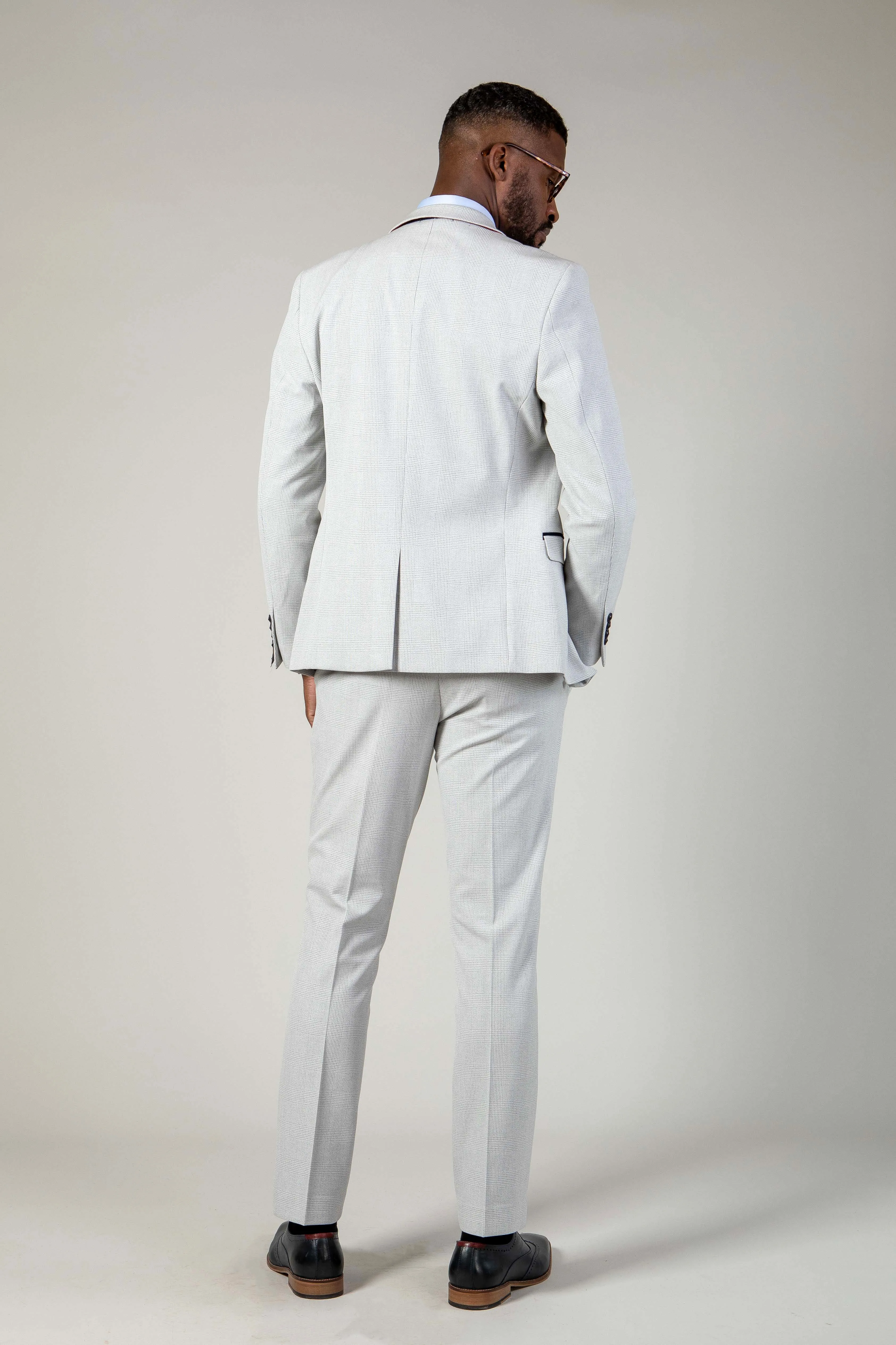 The WBA Collection - BROMLEY Stone Suit With Kelvin Navy Waistcoat sold by Marc Darcy product image thumbnail 5