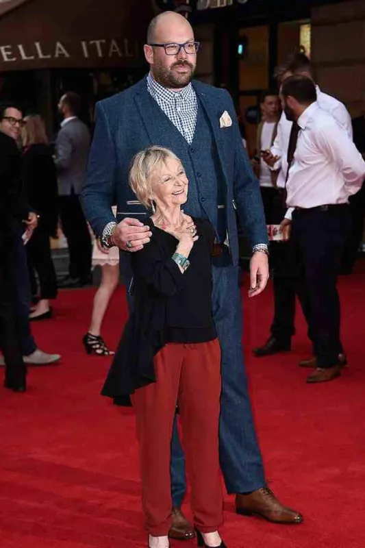 Murder in Successville Actor Tom Davis in Dion Blue Tweed Check Suit sold by Marc Darcy