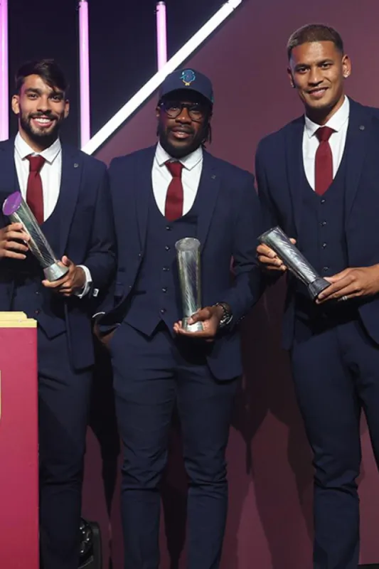 Official West Ham United Club Suit | Bromley Navy Check Suit sold by Marc Darcy