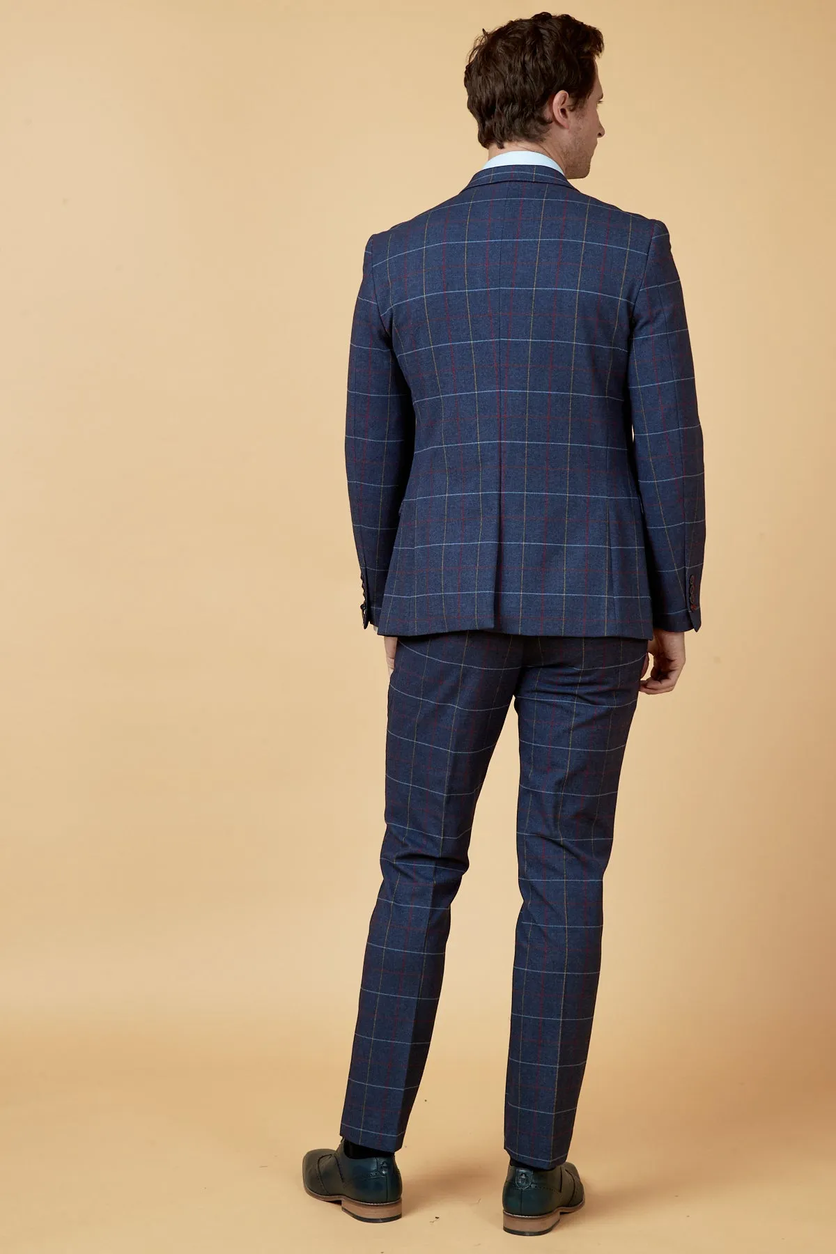 DRAKE - Navy Check Blazer sold by Marc Darcy product image thumbnail 2
