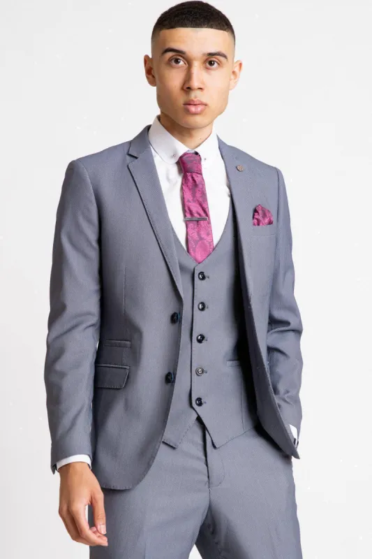 DANNY - Blue Grey Tailored Blazer sold by Marc Darcy