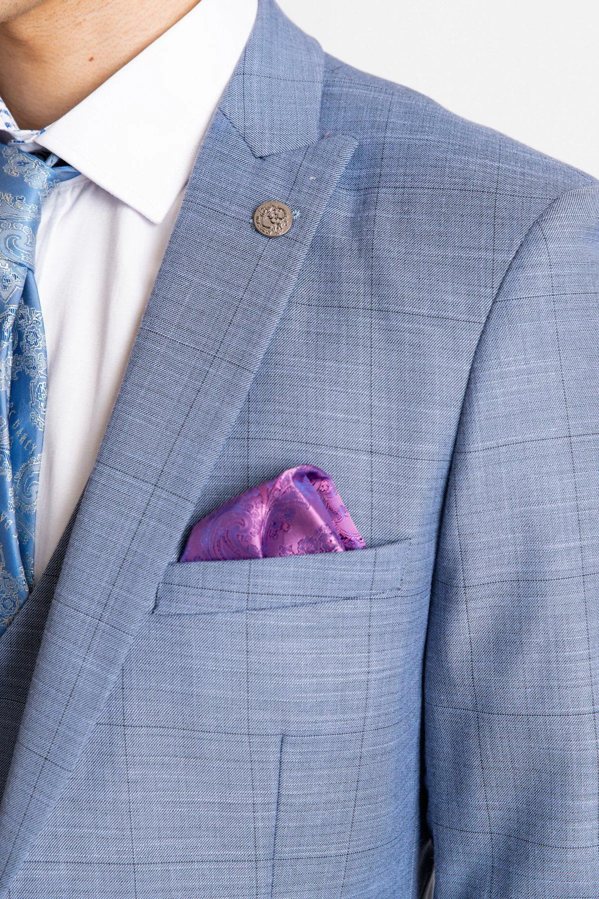 SID - Blue Grey Check Blazer sold by Marc Darcy product image thumbnail 5
