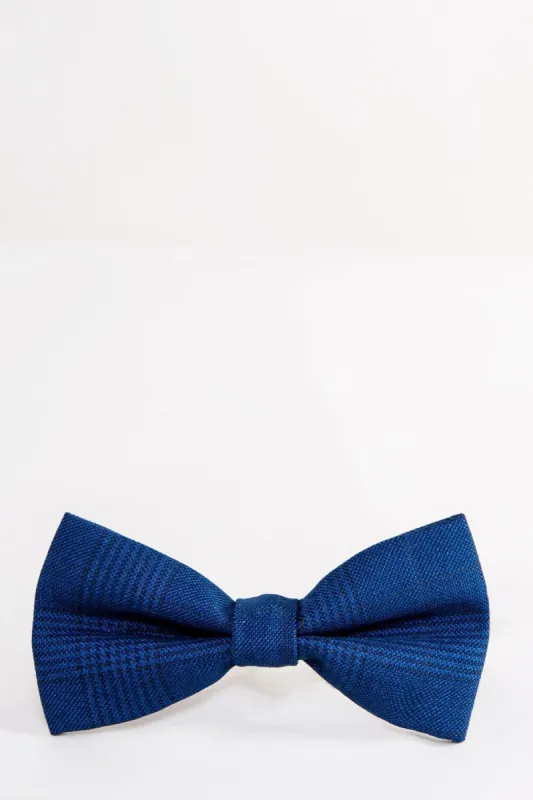 GEORGE - Royal Blue Check Bow Tie sold by Marc Darcy