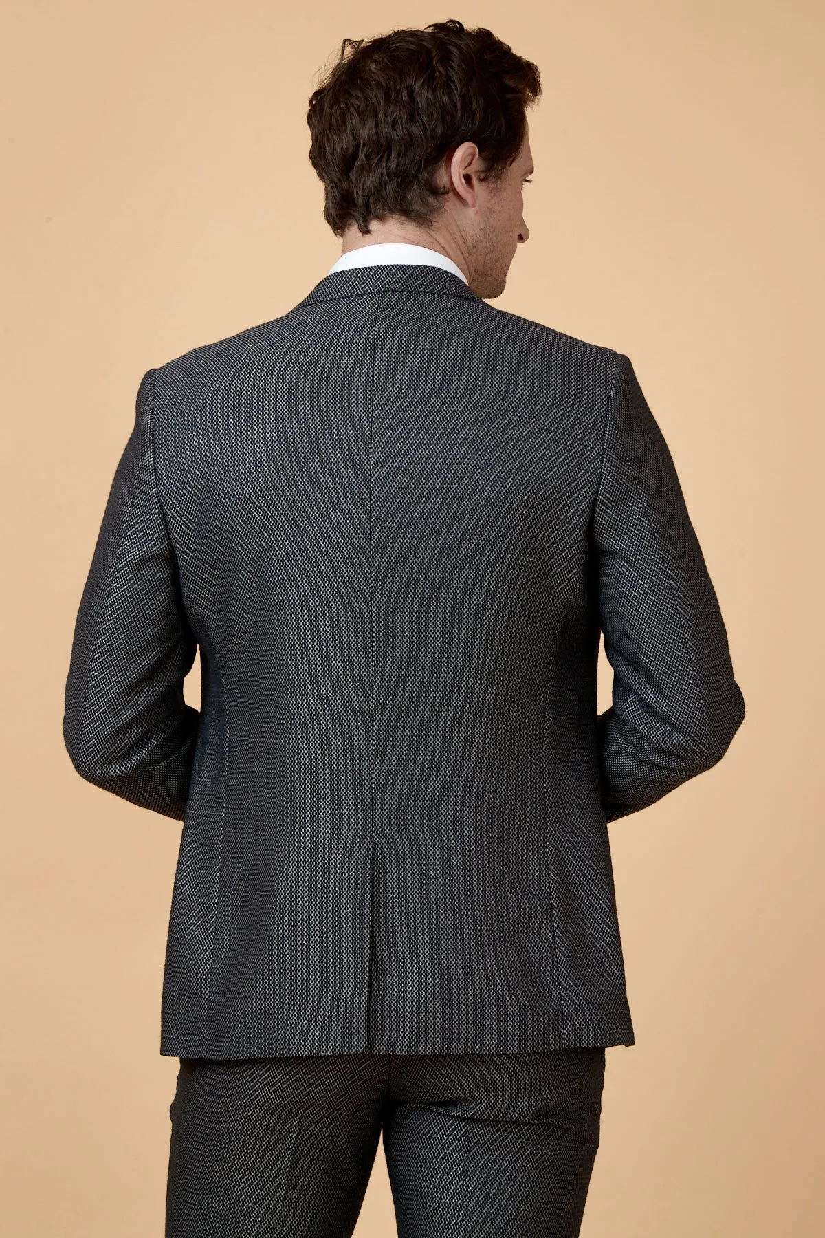 SPENCER - Charcoal Grey Tux Lapel Blazer sold by Marc Darcy product image thumbnail 5