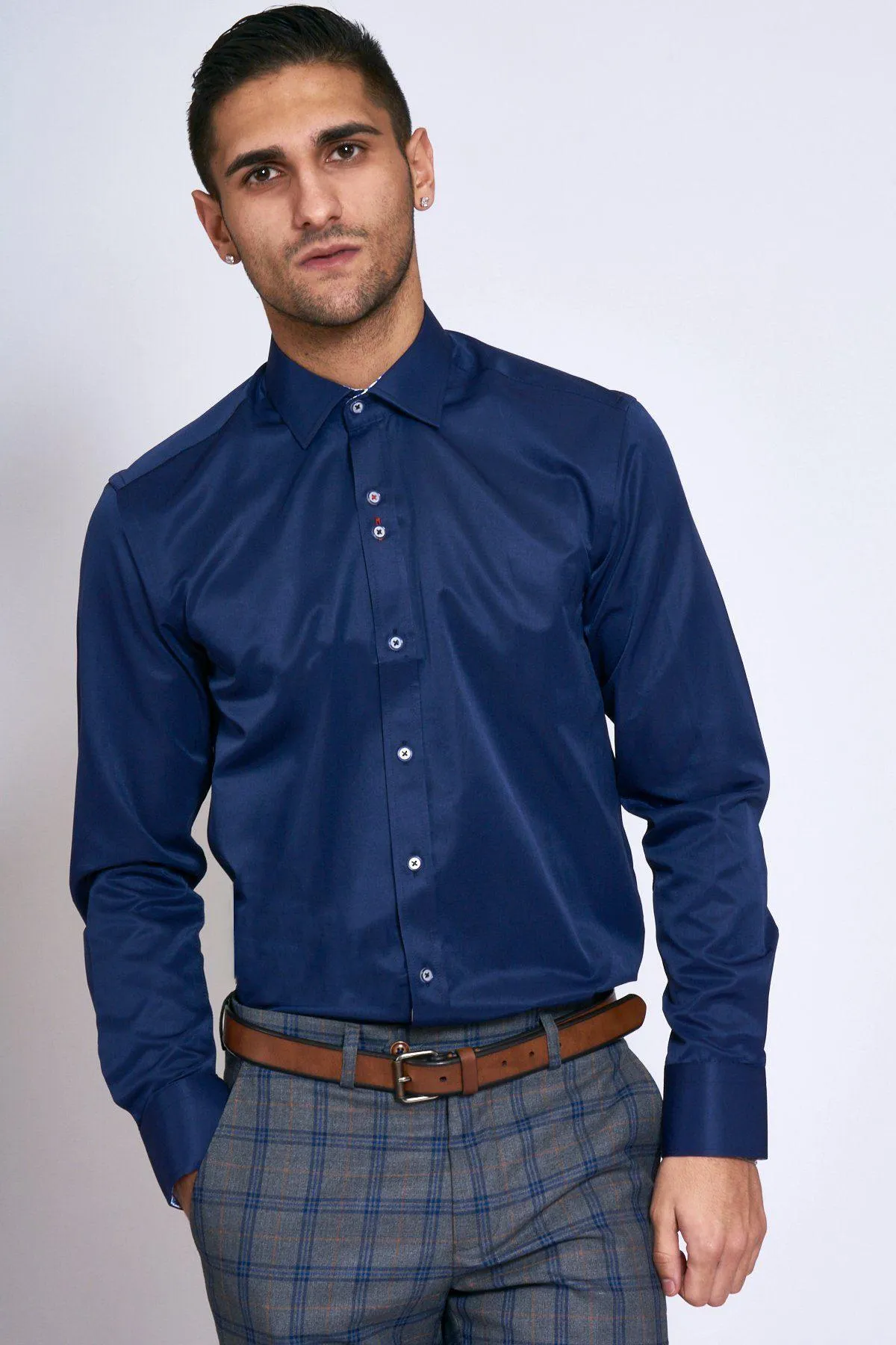 ALFIE - Navy Long Sleeve Shirt sold by Marc Darcy product image thumbnail 3