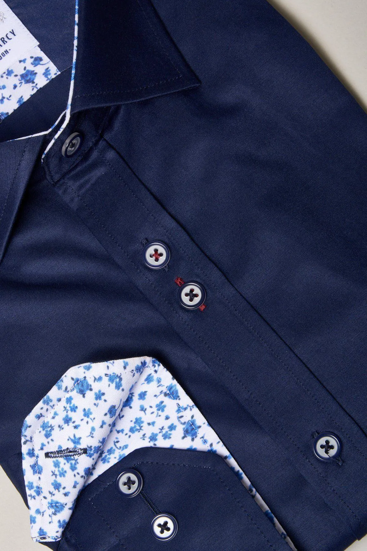 ALFIE - Navy Long Sleeve Shirt sold by Marc Darcy product image thumbnail 4