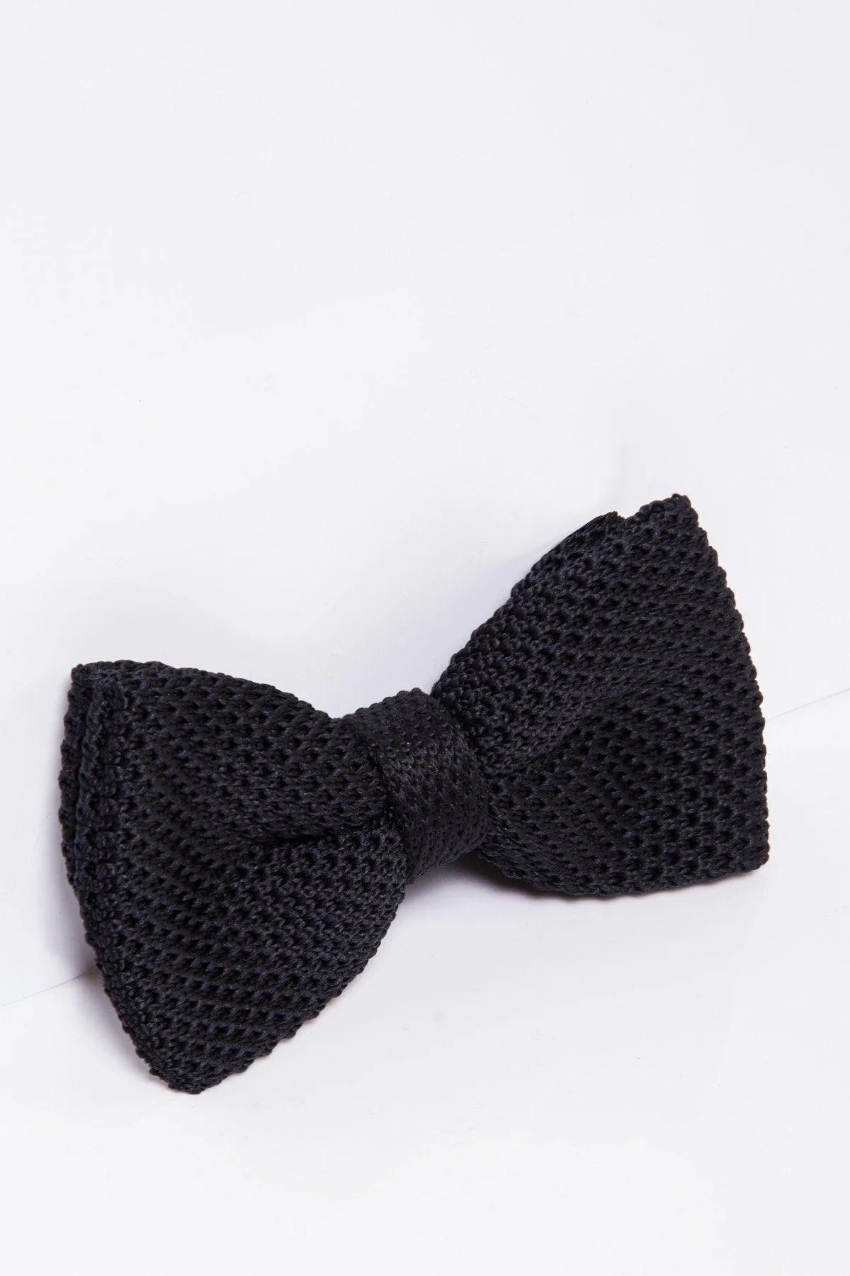 KB - Knitted Double Layer Bow Tie In Black sold by Marc Darcy product image thumbnail 2