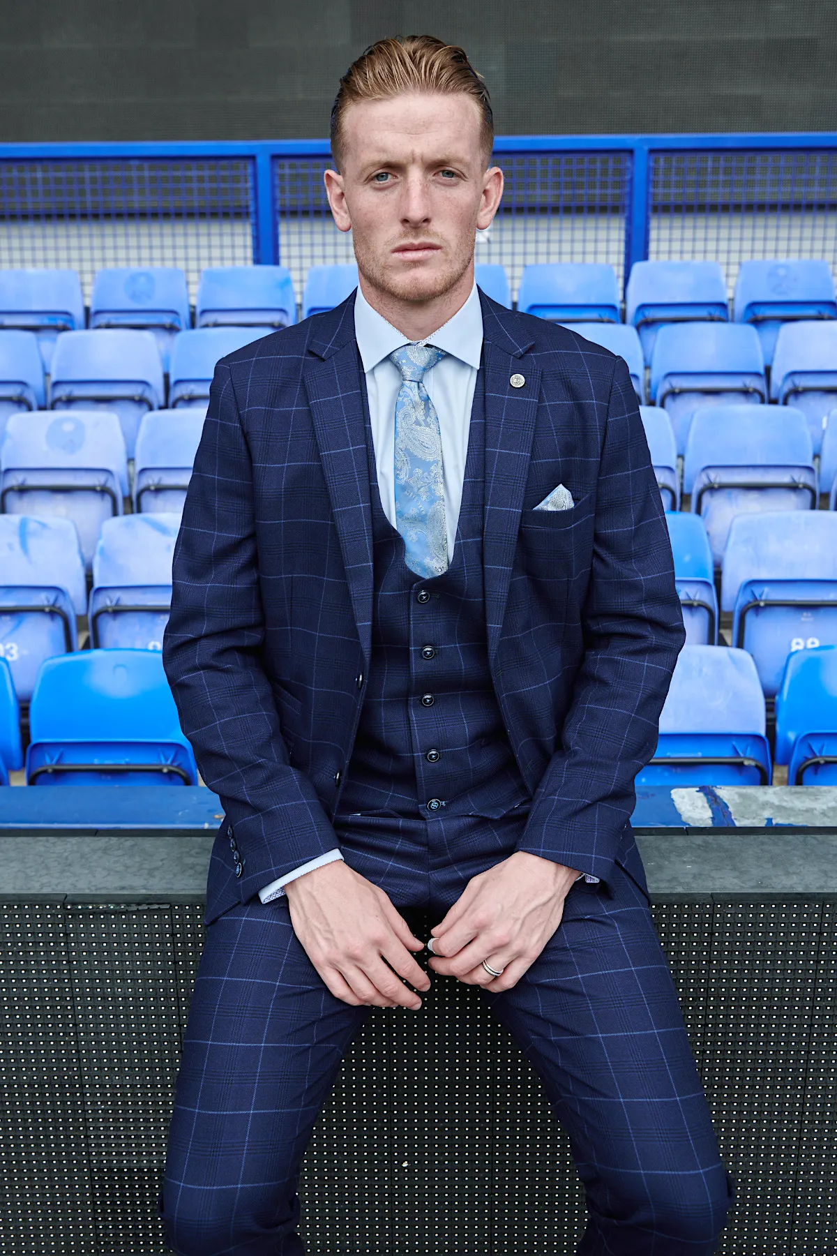 The Everton Collection | Jordan Pickford in Edinson Navy Sky sold by Marc Darcy
