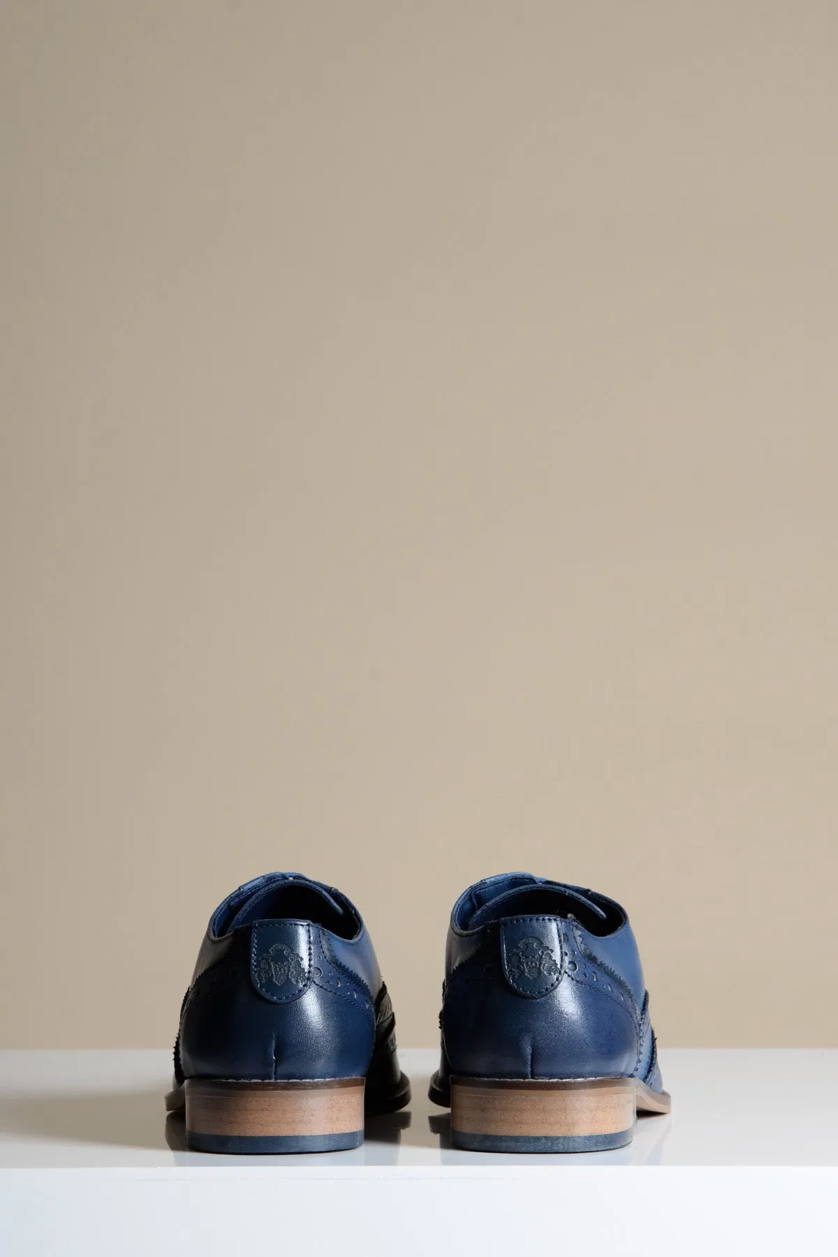 MARCO - Navy Blue Leather Wingtip Oxford Shoe sold by Marc Darcy product image thumbnail 3