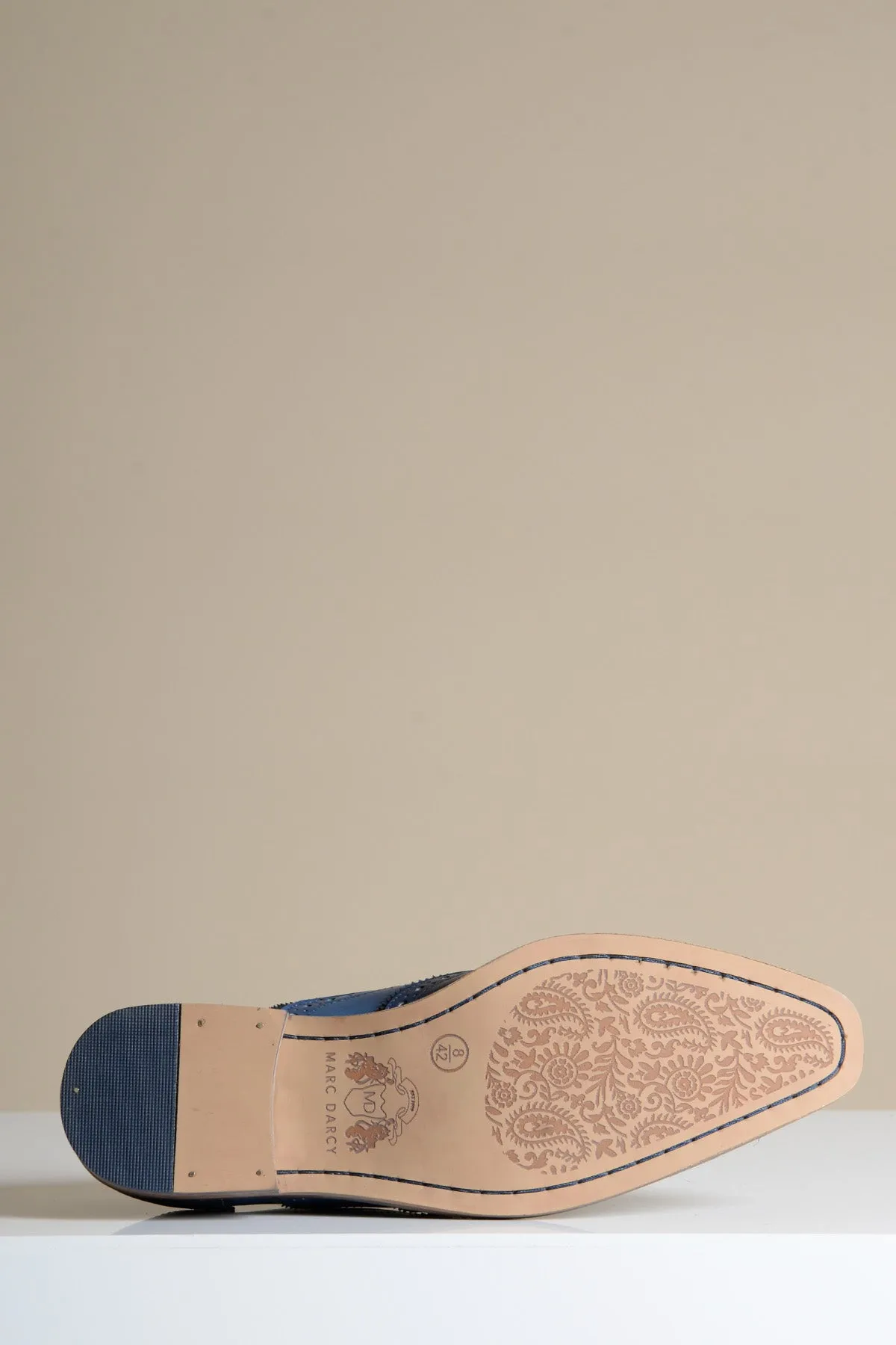 MARCO - Navy Blue Leather Wingtip Oxford Shoe sold by Marc Darcy product image thumbnail 4