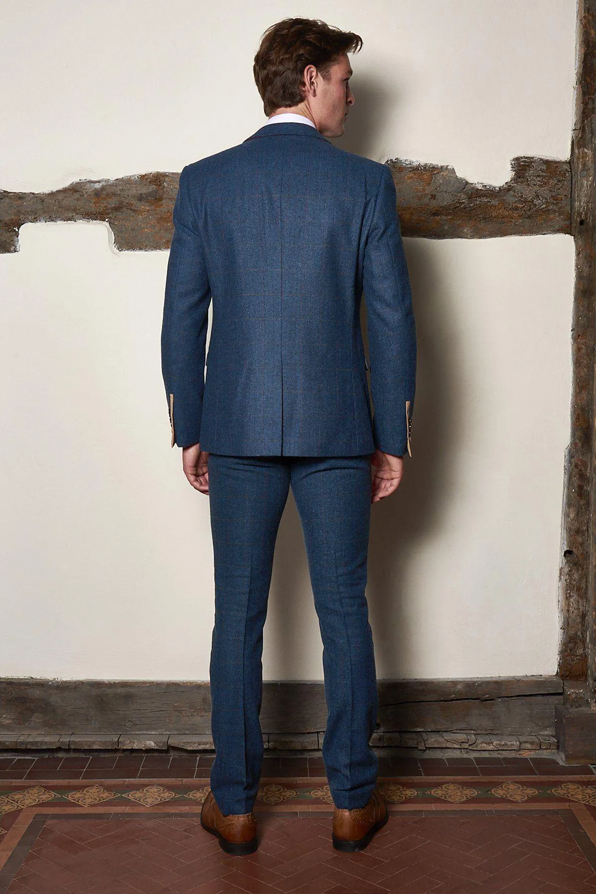 Matching Father & Son | DION - Blue Tweed Check Suit sold by Marc Darcy product image thumbnail 5