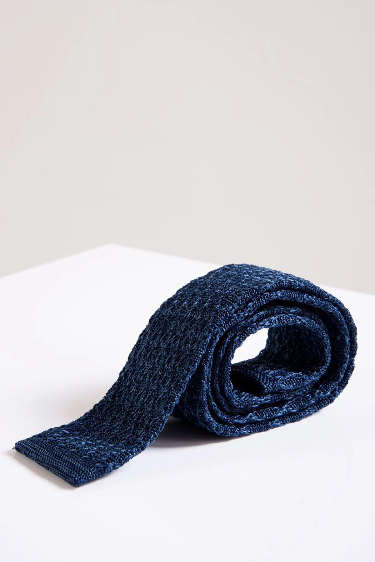KT - Blue Marl Knitted Tie sold by Marc Darcy product image thumbnail 2