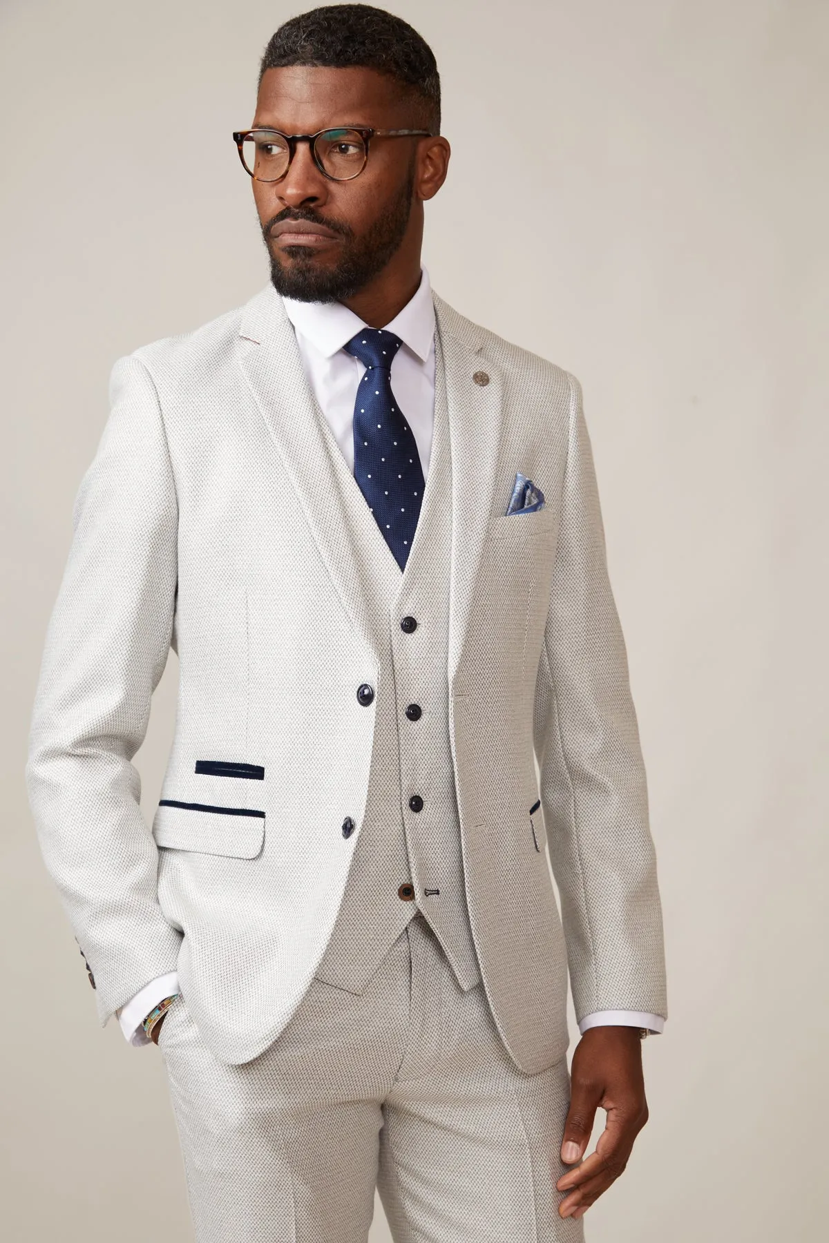 RONALD - Stone Tailored Blazer sold by Marc Darcy product image thumbnail 3