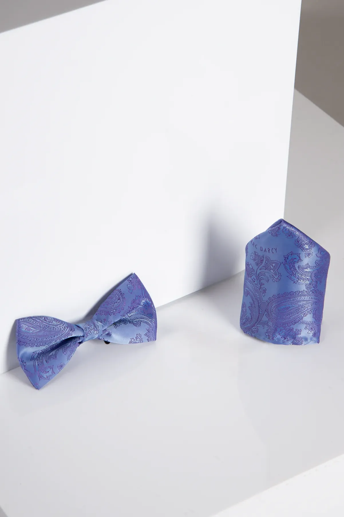 MD PAISLEY - Lilac Paisley Bow Tie and Pocket Square Set sold by Marc Darcy product image thumbnail 2