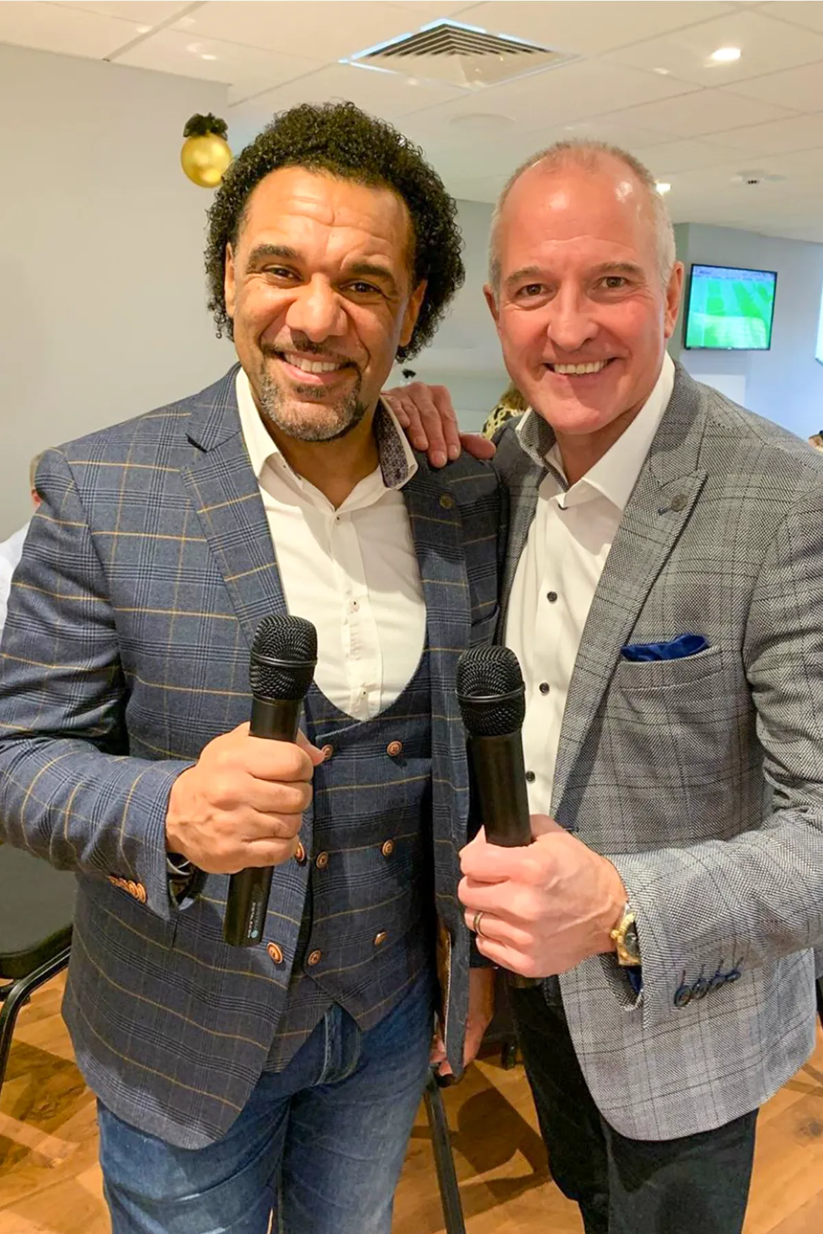 Wolverhampton Wanderers Legend Steve Bull In JERRY Grey Check Blazer sold by Marc Darcy