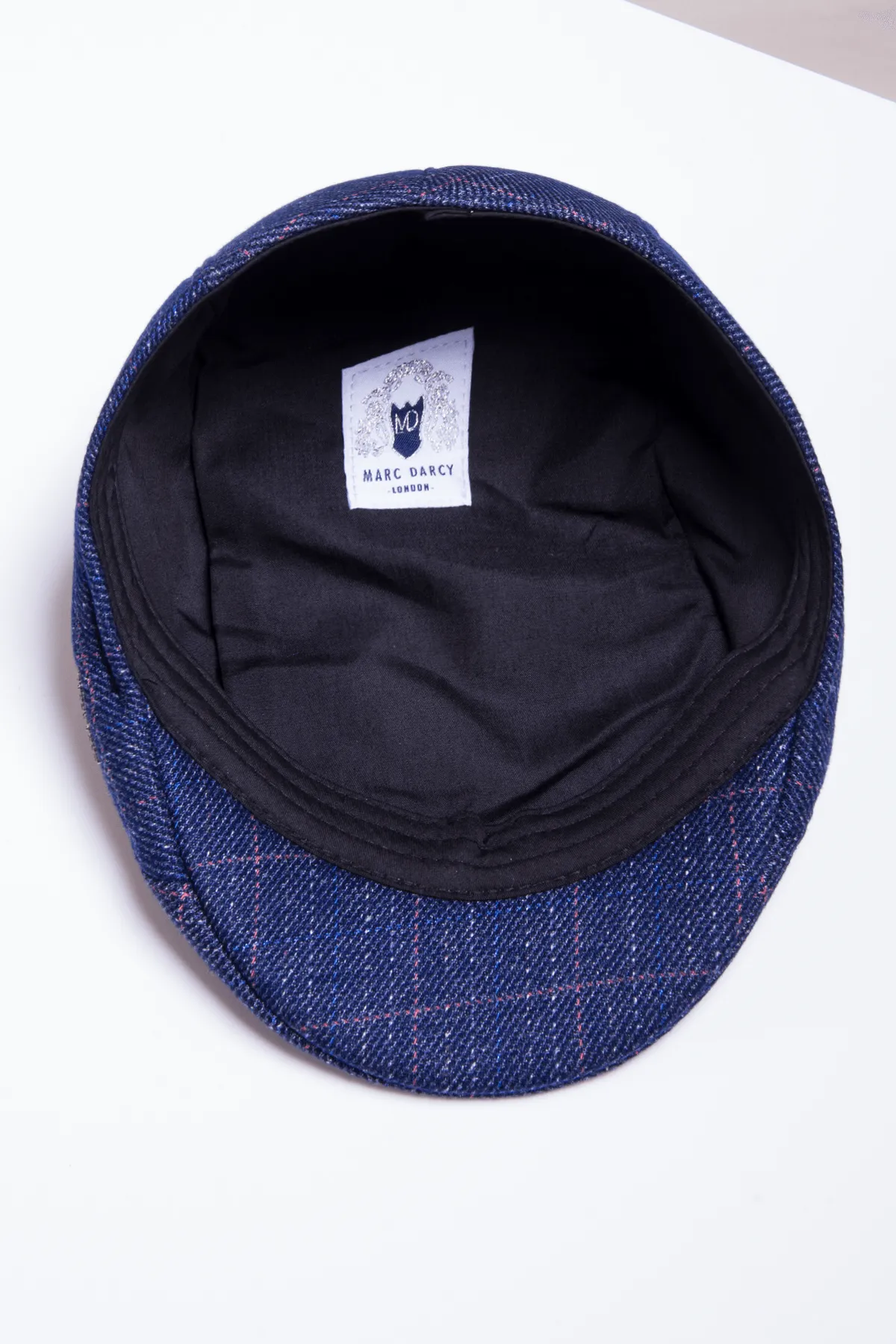 HARRY - Indigo Tweed Check Flat Cap sold by Marc Darcy product image thumbnail 3