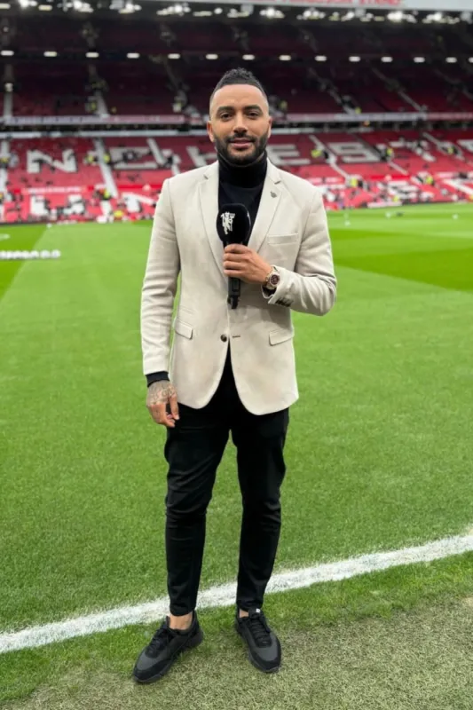 Leicester City Premier League Winner Danny Simpson in HM5 Stone Blazer sold by Marc Darcy