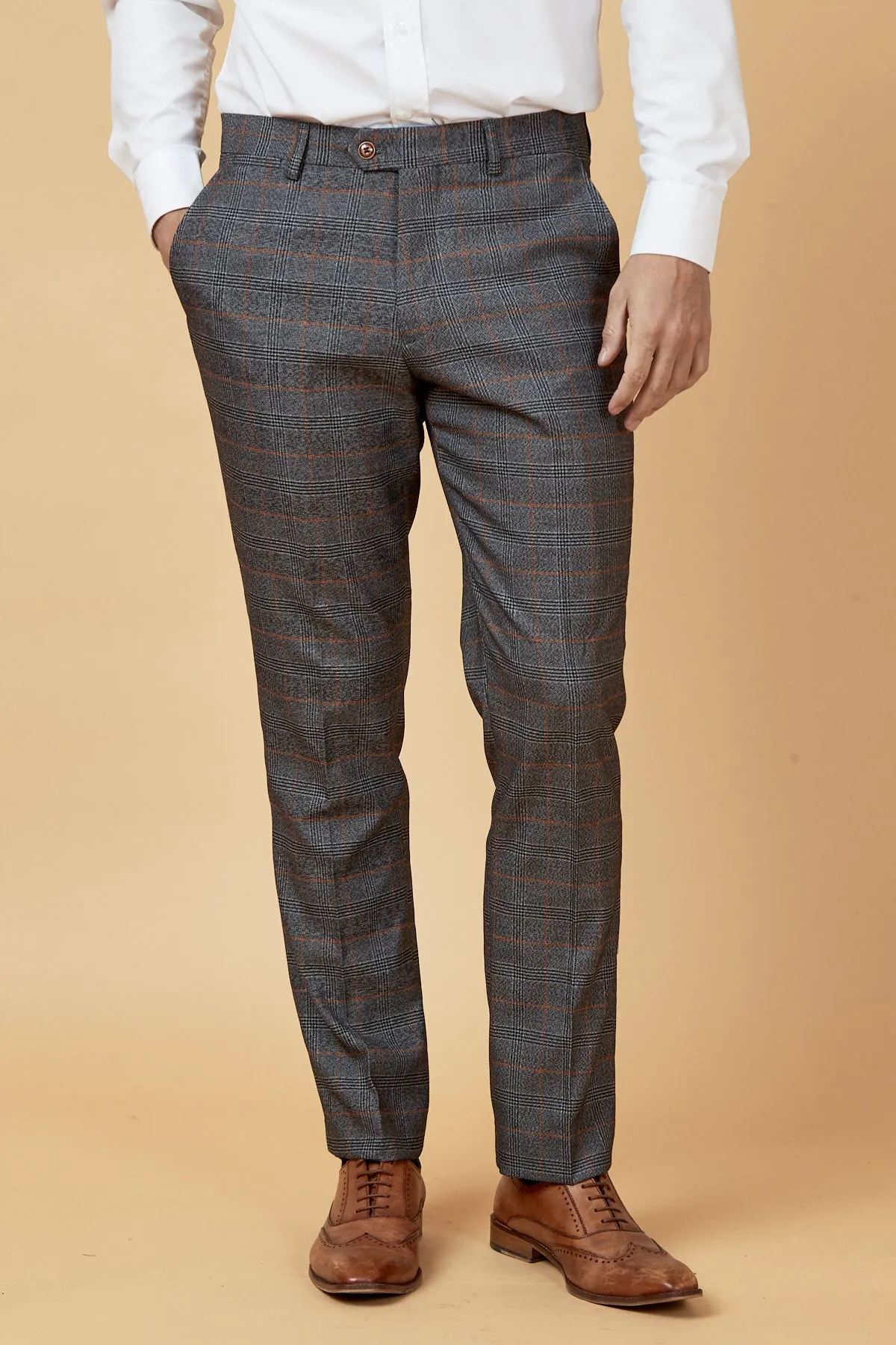 JENSON - Grey Check Trousers sold by Marc Darcy product image thumbnail 4