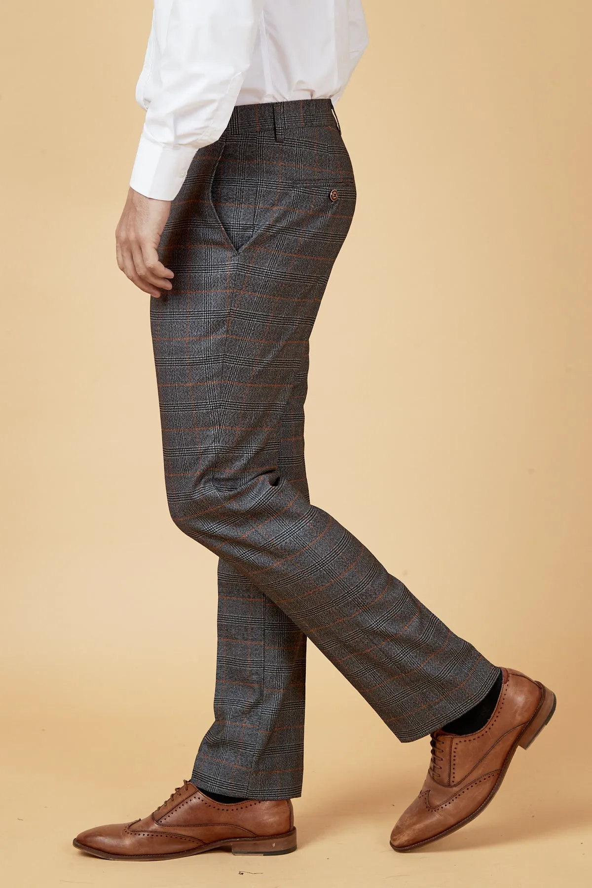 JENSON - Grey Check Trousers sold by Marc Darcy product image thumbnail 2