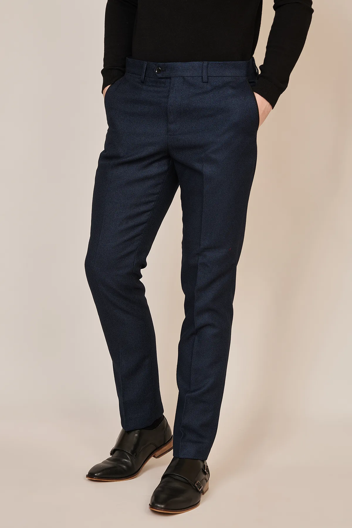 CALLUM - Navy Blue Trouser sold by Marc Darcy