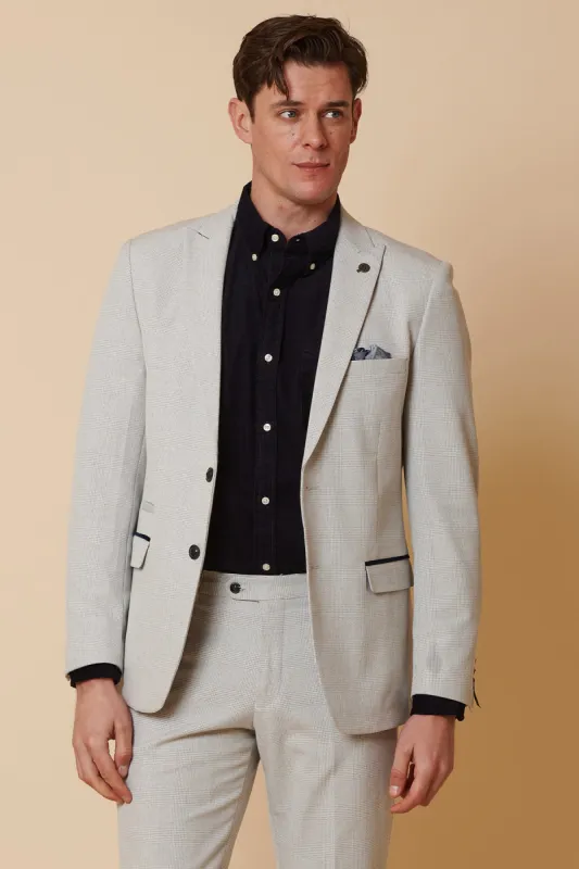 BROMLEY - Stone Check Blazer sold by Marc Darcy