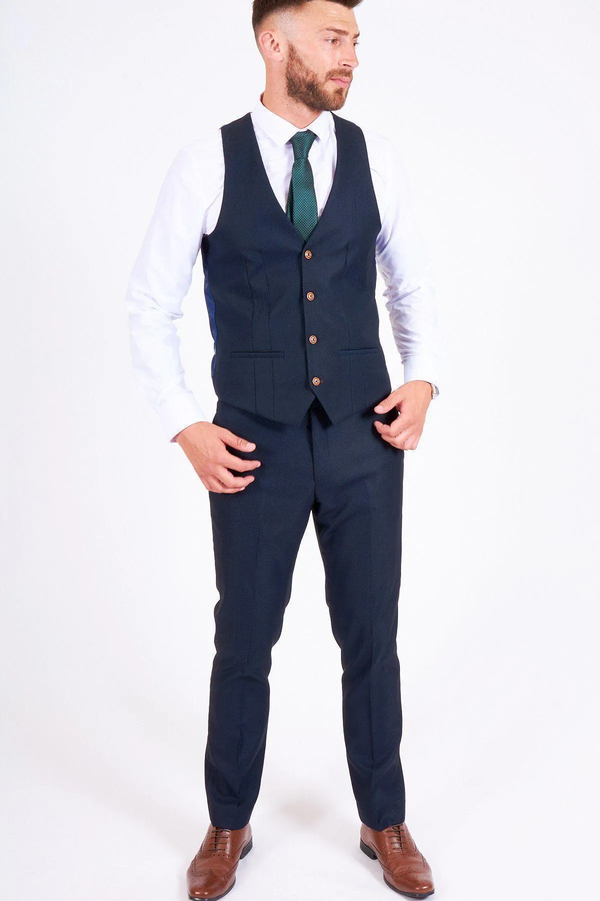 Emmerdale's Danny Miller (Aaron Dingle) in Max Navy Suit sold by Marc Darcy product image thumbnail 5