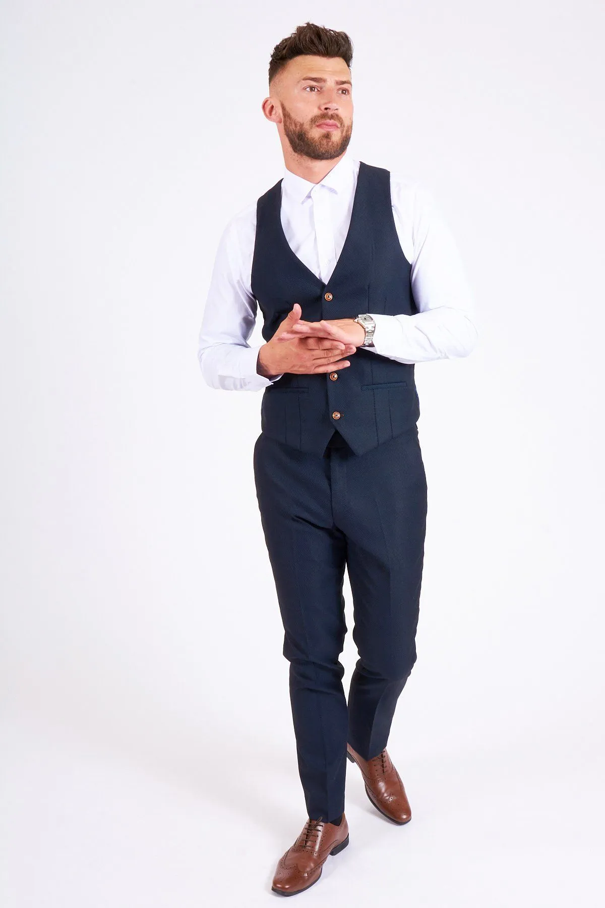 Eastenders' Martin Fowler (James Bye) in Max Navy Suit sold by Marc Darcy product image thumbnail 5