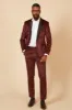 SIMON - Velvet Wine Tux Lapel Jacquard Blazer sold by Marc Darcy