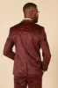 SIMON - Velvet Wine Tux Lapel Jacquard Blazer sold by Marc Darcy