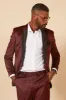 SIMON - Velvet Wine Tux Lapel Jacquard Blazer sold by Marc Darcy