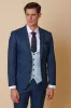 JERRY - Blue Check Suit With Kelvin Sky Waistcoat sold by Marc Darcy