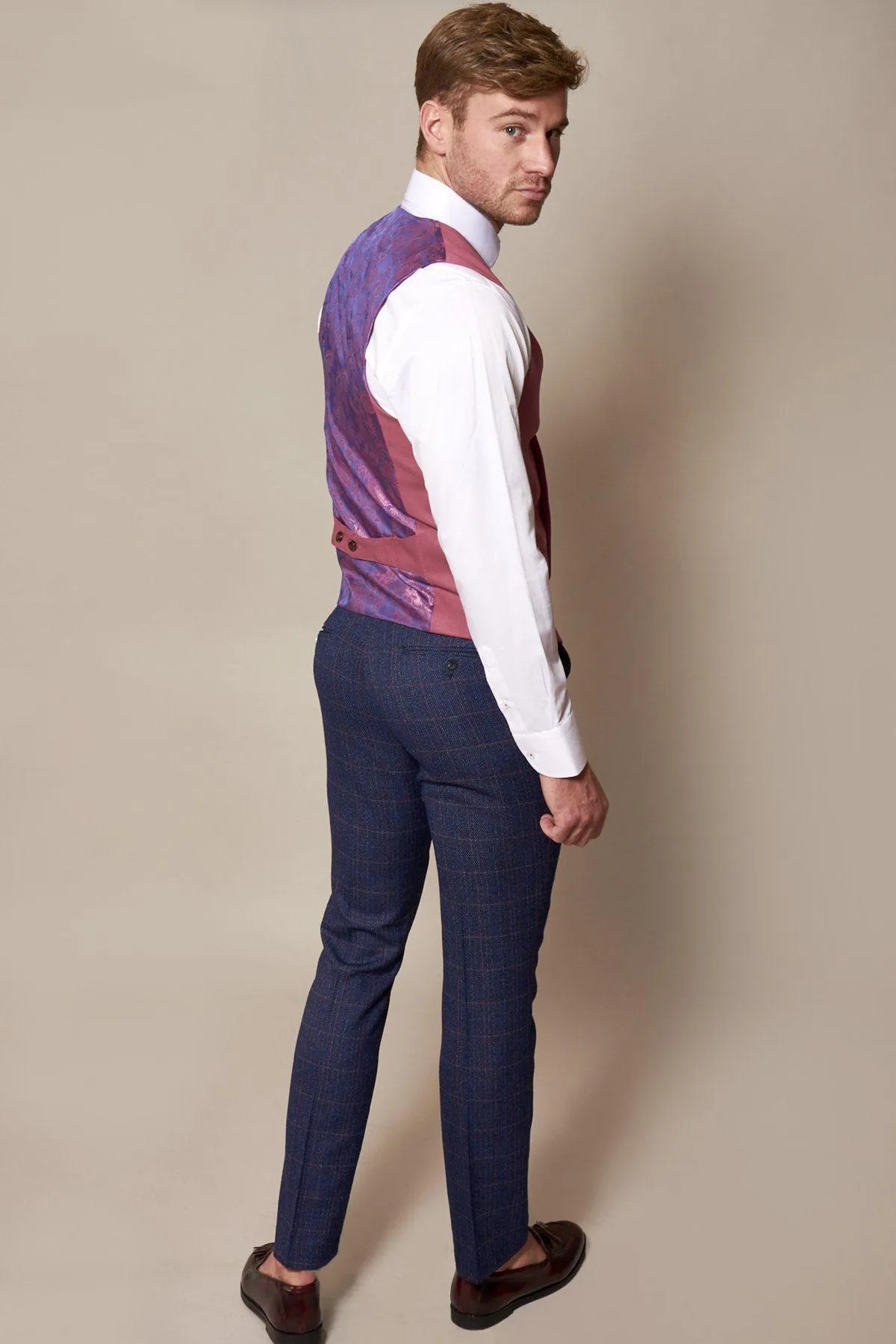 KELLY - Pink Double Breasted Waistcoat sold by Marc Darcy product image thumbnail 4