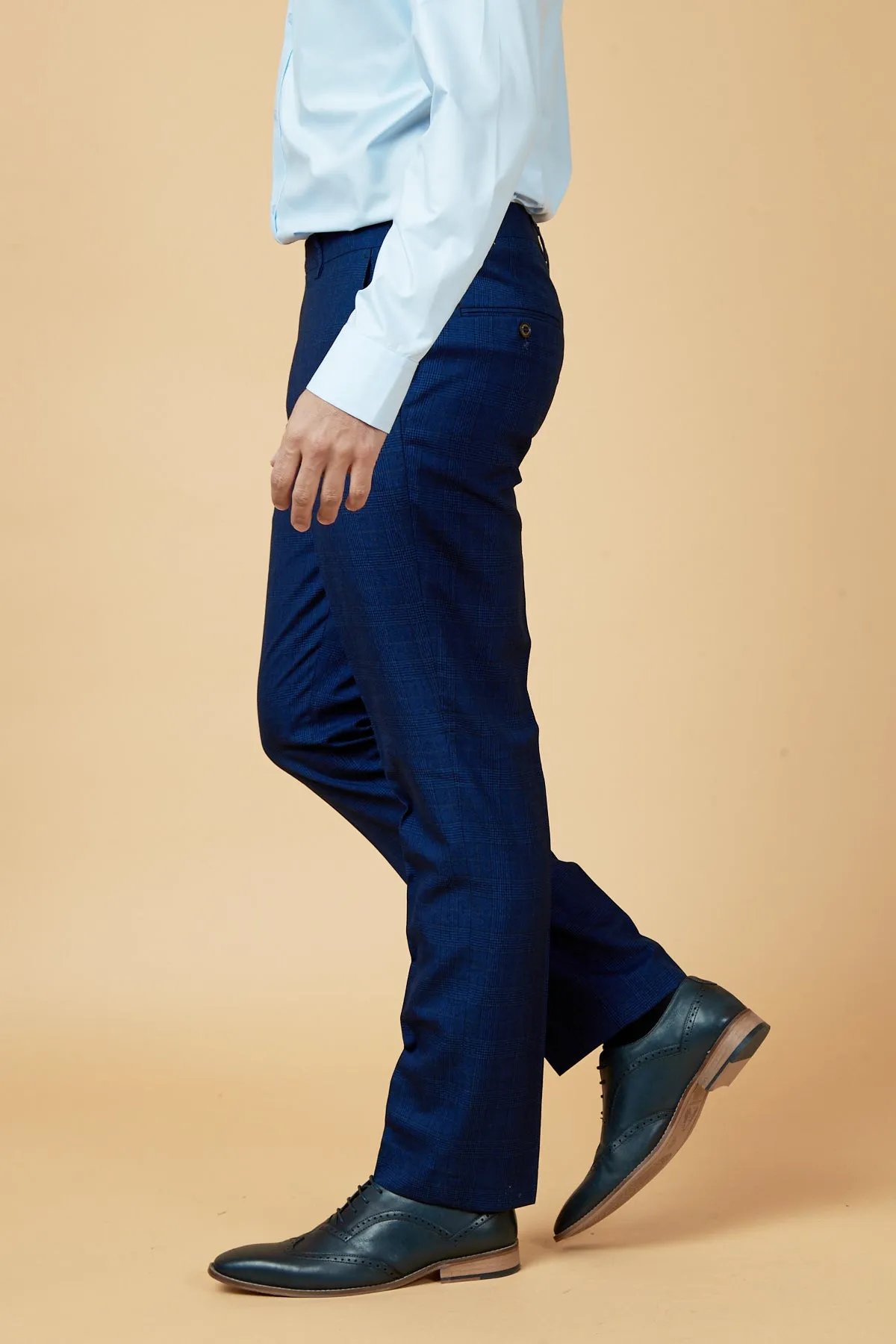 GEORGE - Royal Blue Check Trousers sold by Marc Darcy product image thumbnail 2