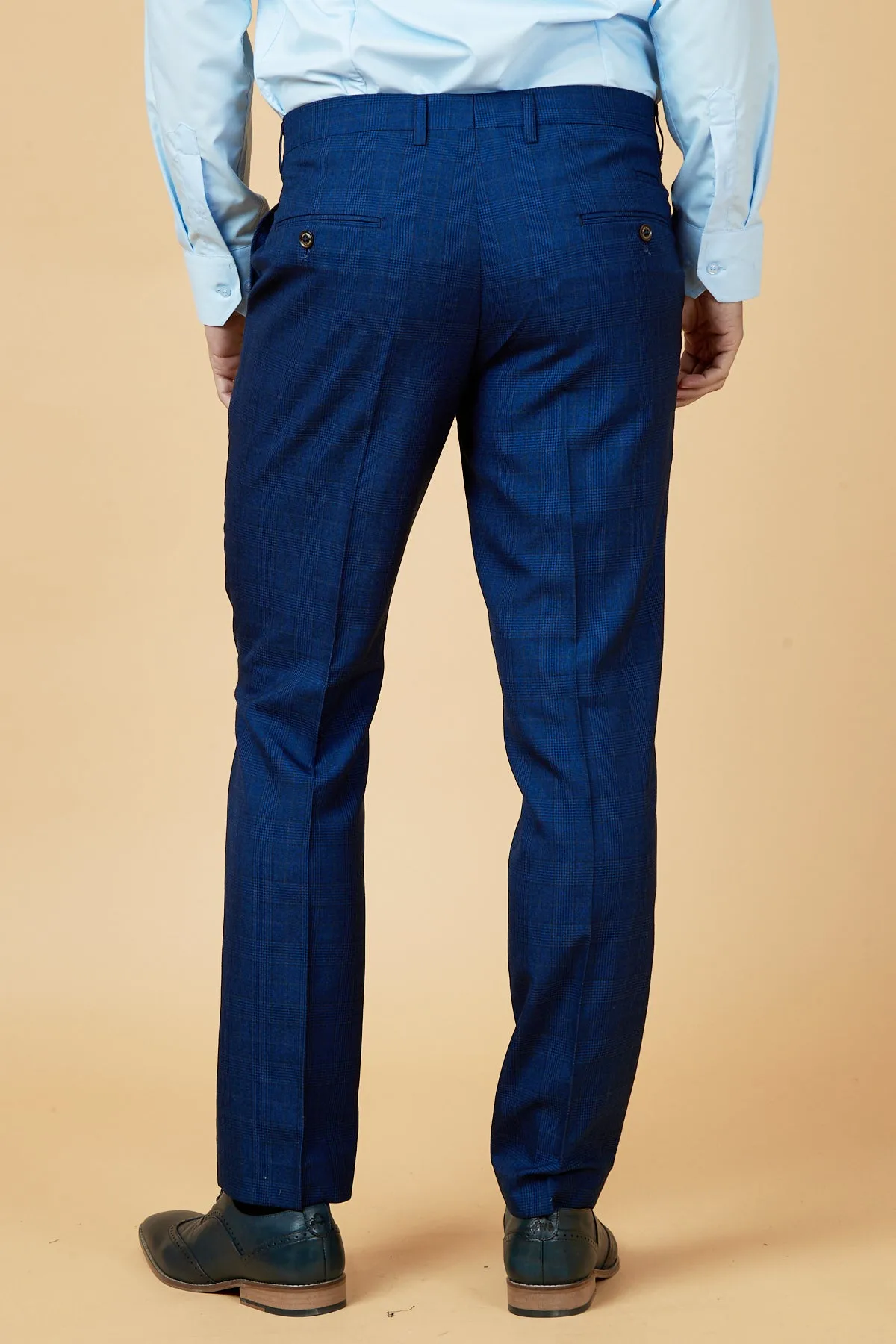GEORGE - Royal Blue Check Trousers sold by Marc Darcy product image thumbnail 3
