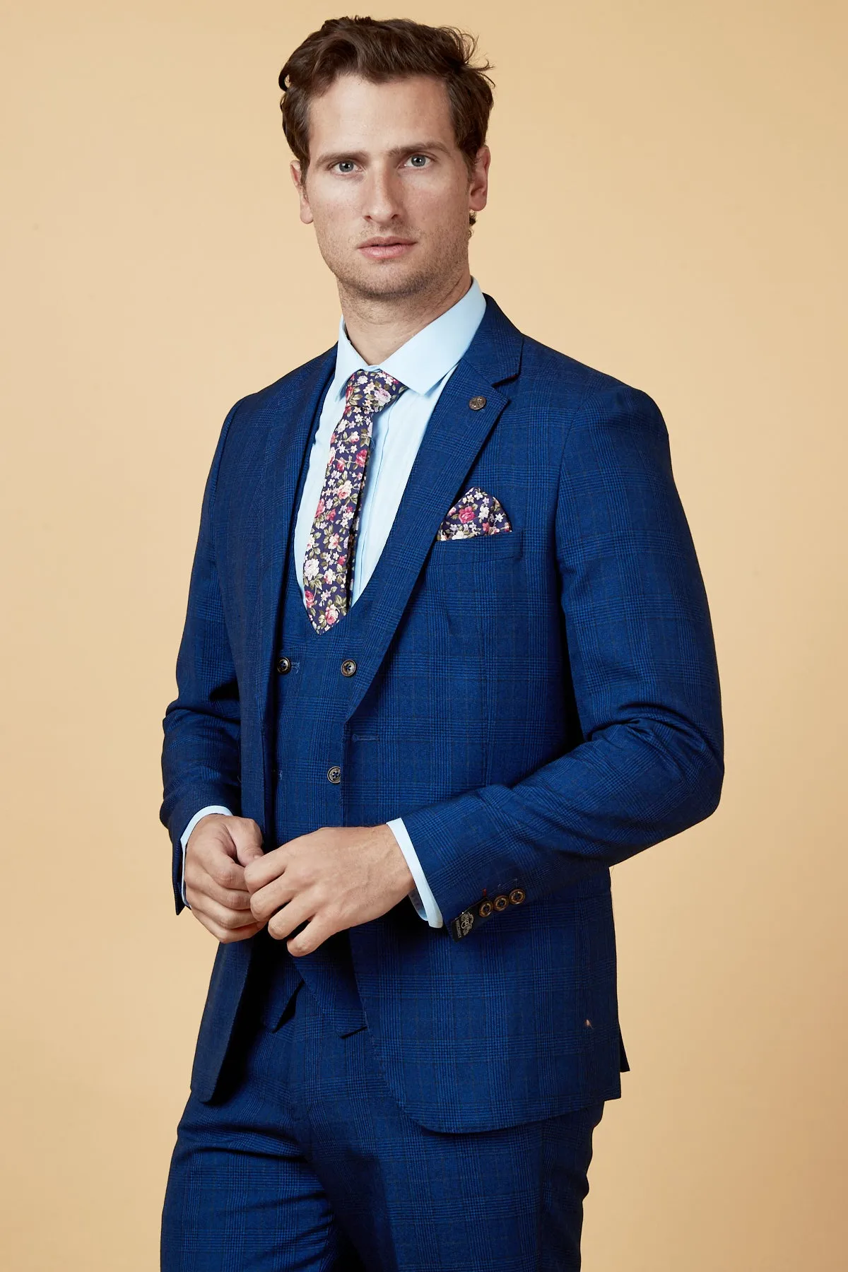 GEORGE - Royal Blue Check Blazer sold by Marc Darcy