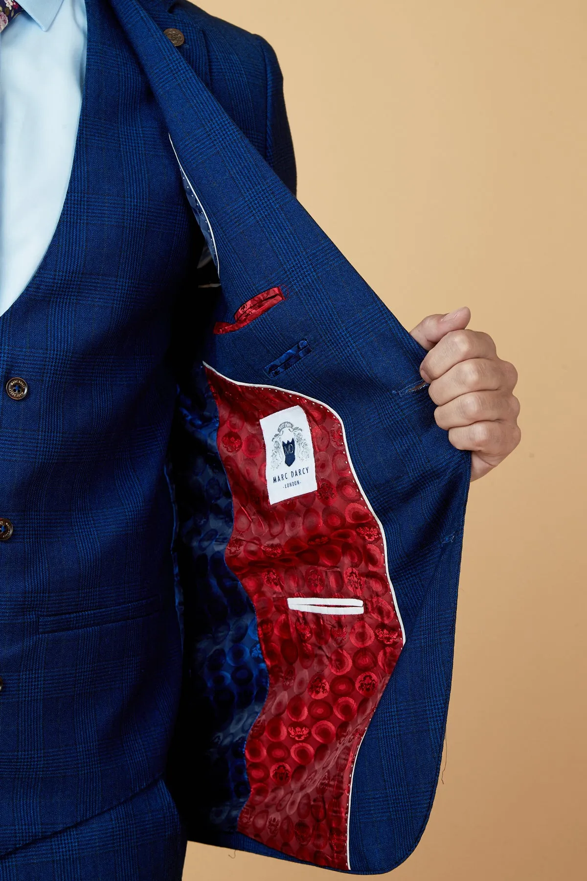 GEORGE - Royal Blue Check Blazer sold by Marc Darcy product image thumbnail 3