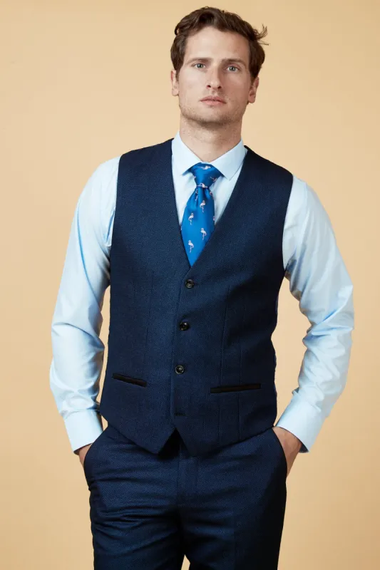 CALLUM - Blue Waistcoat sold by Marc Darcy