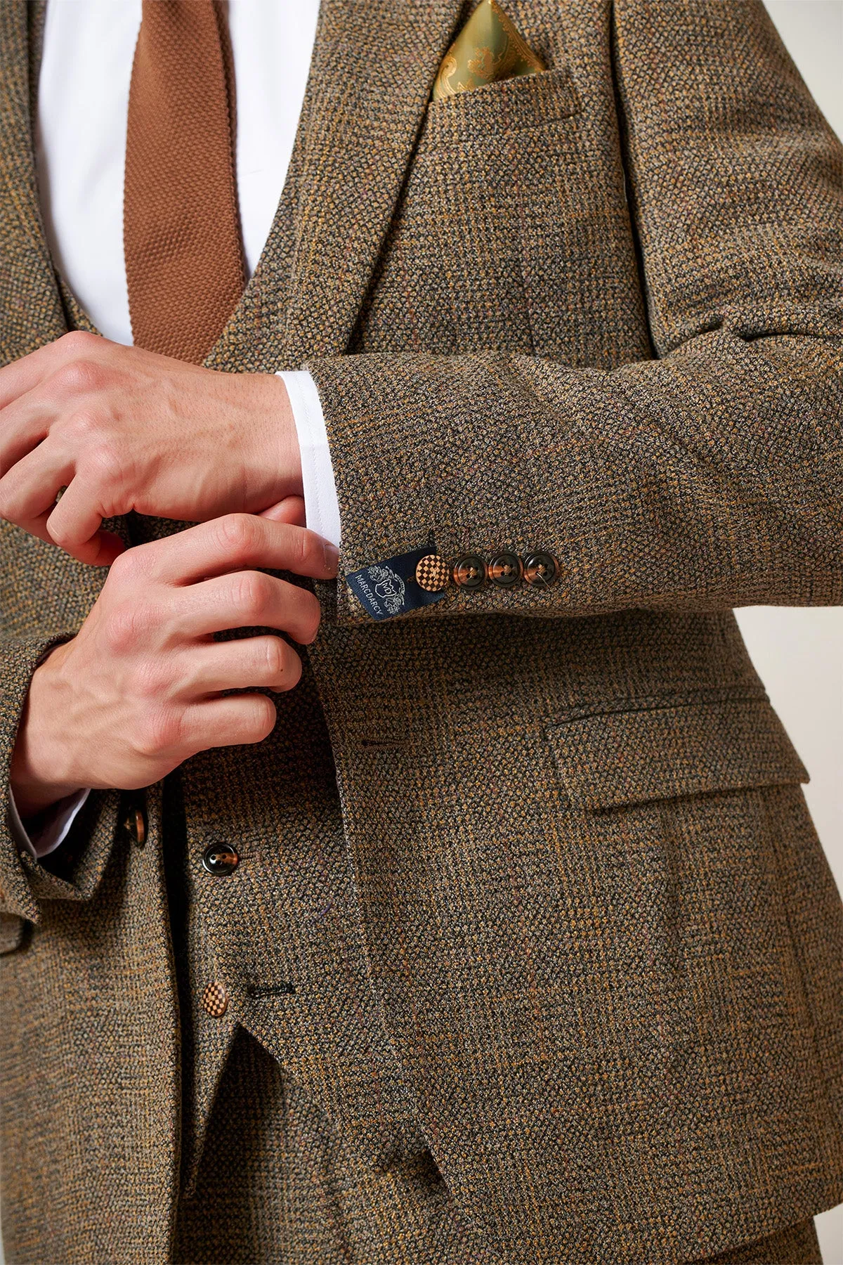 KRIS - Tan Tweed Two Piece Suit sold by Marc Darcy product image thumbnail 3