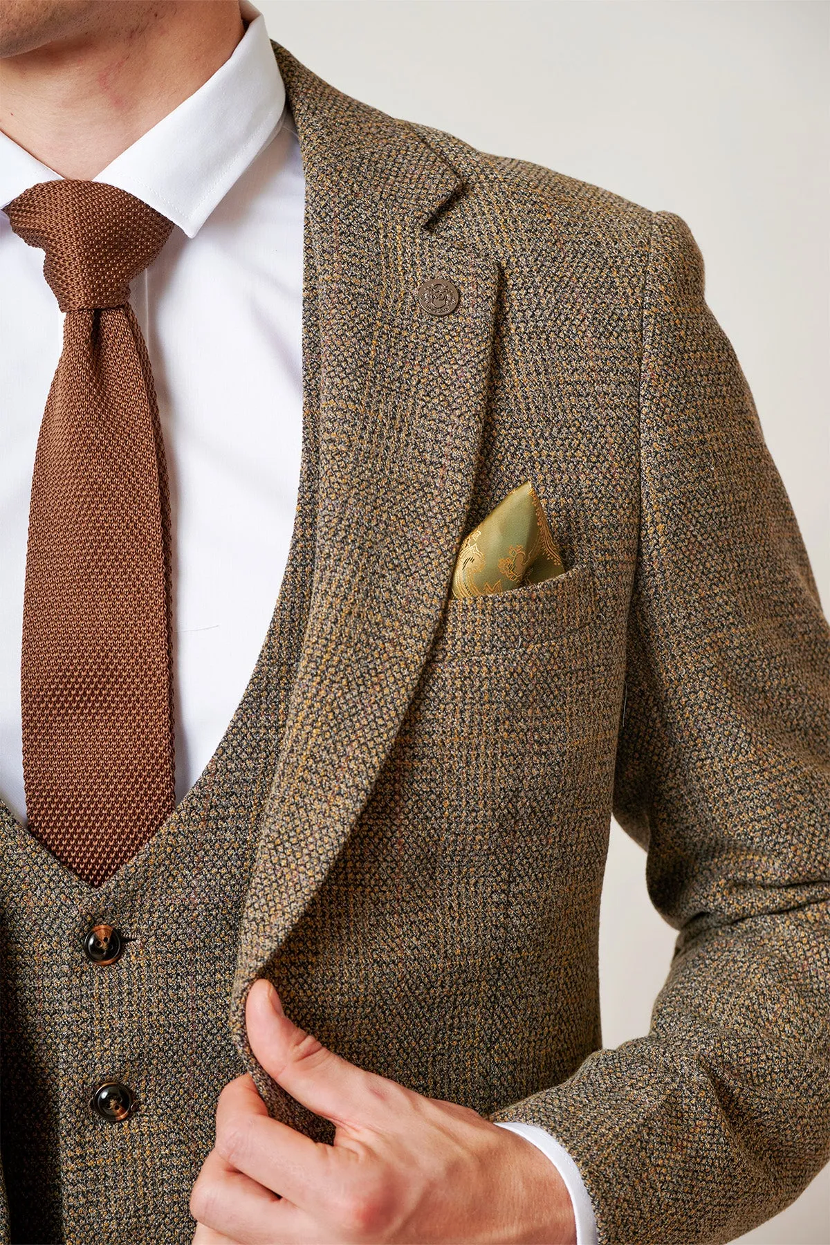 KRIS - Tan Tweed Two Piece Suit sold by Marc Darcy product image thumbnail 2