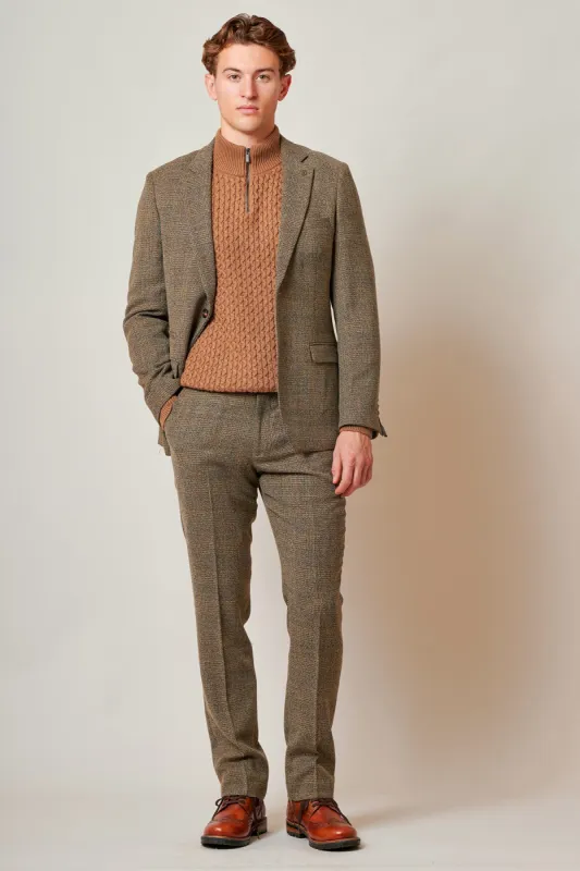 KRIS - Tan Tweed Two Piece Suit sold by Marc Darcy