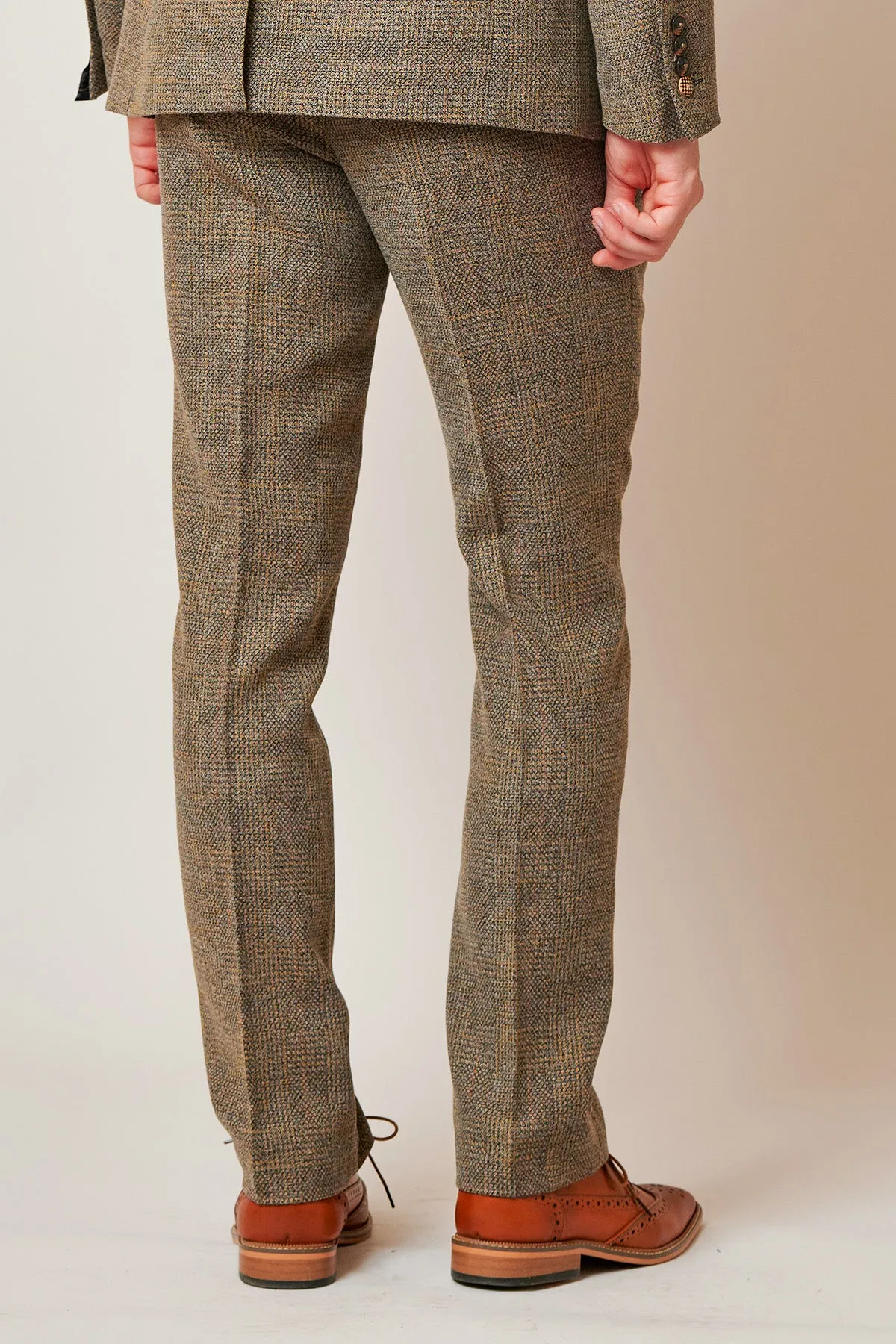 KRIS - Tan Tweed Trousers sold by Marc Darcy product image thumbnail 3