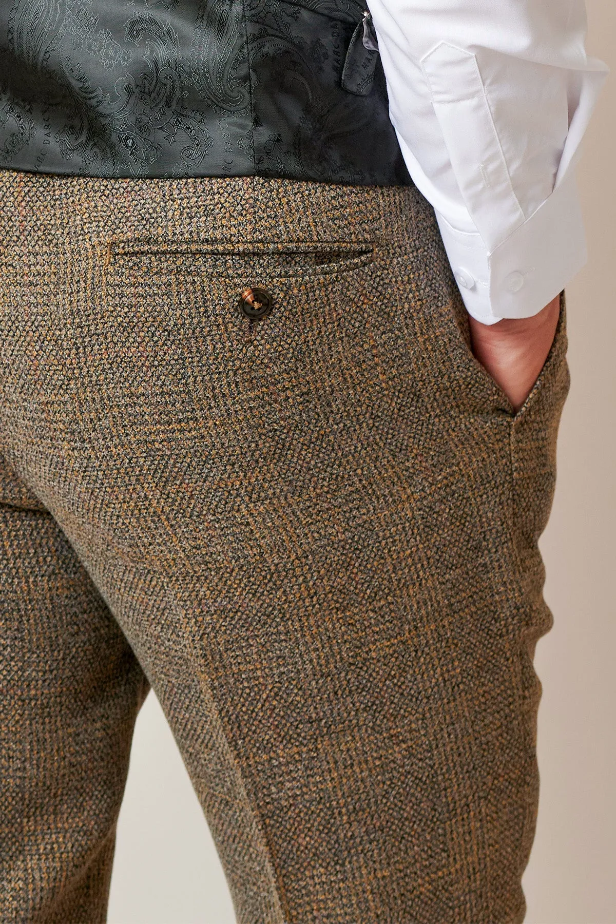 KRIS - Tan Tweed Trousers sold by Marc Darcy product image thumbnail 2