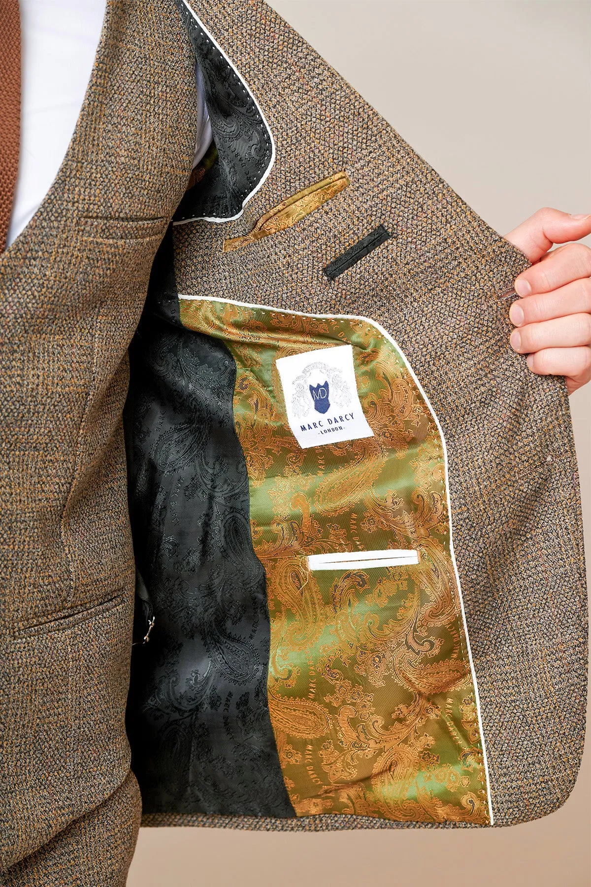 KRIS - Tan Tweed Blazer sold by Marc Darcy product image thumbnail 5